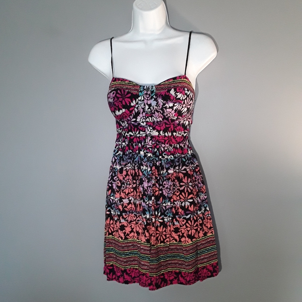 Band of Gypsies colorful boho fit and flare sundress, S